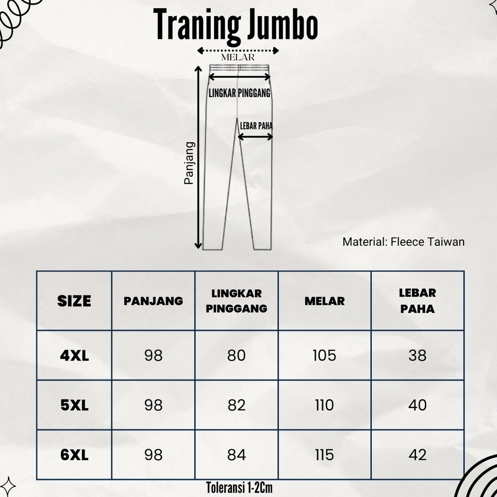[EXCLUSIVE] BEST QUALITY CELANA TRAINING JUMBO 4XL 5XL 6XL / CELANA JOGER TRAINING PRIA WANITA