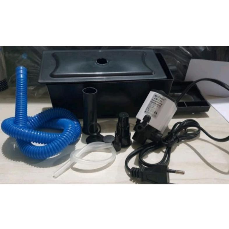 Terbaru - filter aquarium ARMADA AM 333 box filter lengkap 1set komplit tinggal pakai  ter ,,
