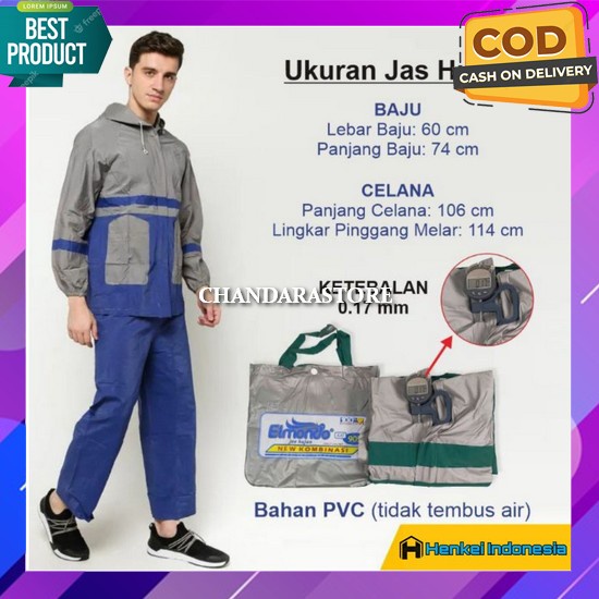 Jas Hujan Pria Dan Wanita Dewasa Mantrol Anti Rembes Js Hujan Pria Dan Wanita Stelan Jaket Dan Celan