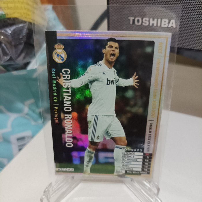 kartu bola panini wccf cristiano ronaldo real madrid best of cr7 foil rerekeke85