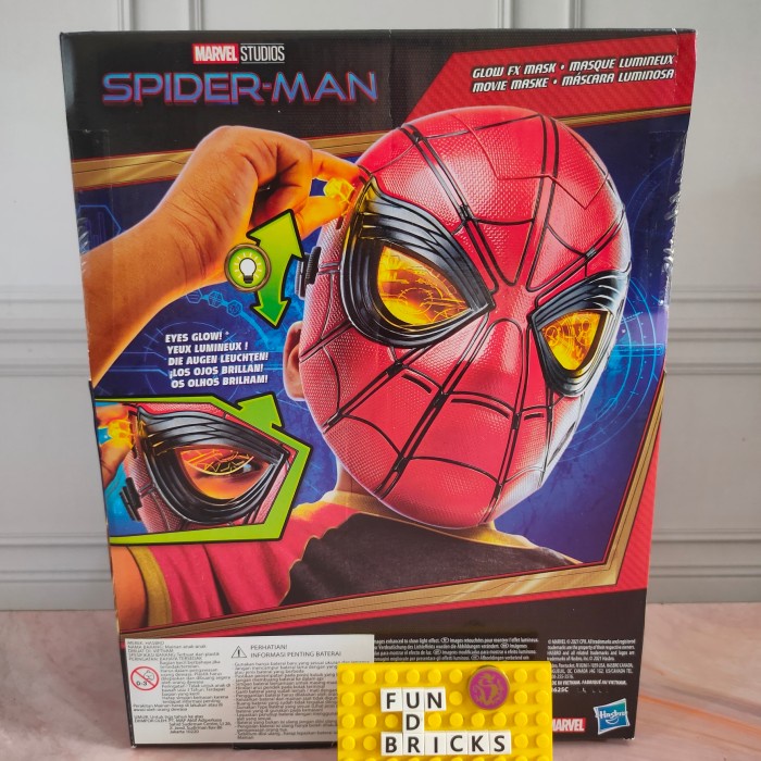 hasbro spiderman glow fx mask topeng original