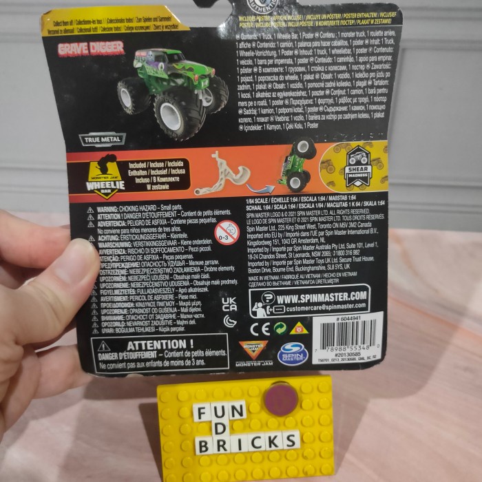 spin master monster grave digger hijau green