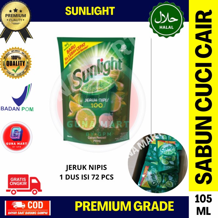 ------] SUNLIGHT SABUN CUCI PIRING DUS ISI 72 pcs 105 ML