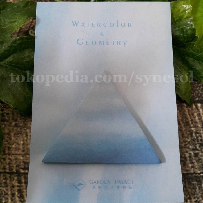 

sticky notes tema watercolor geometry - segitiga chiochio1925