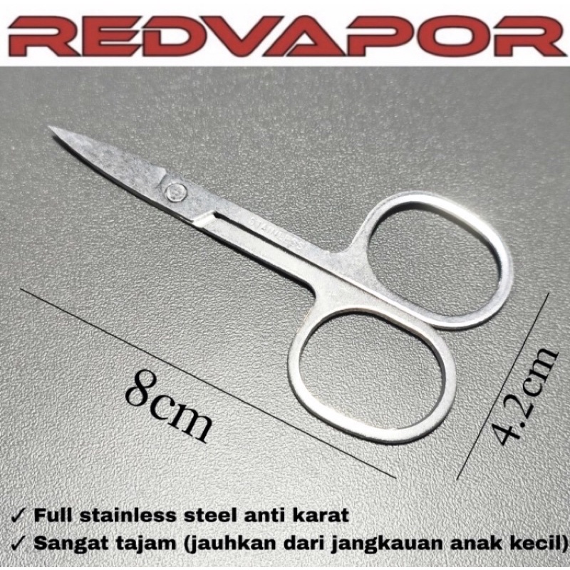 

Gunting Kecil Stainless Stell Tajam Bengkok | Mini Scissors | ACC112