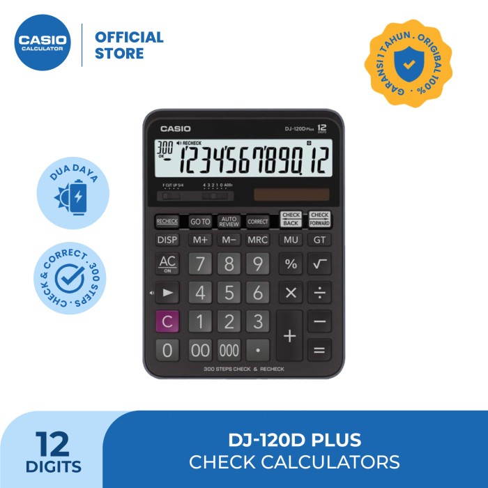 

Promo Casio Calculator Dj-120D Plus