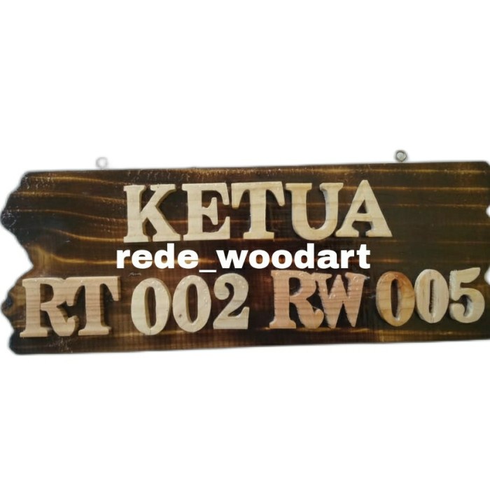 Promo Papan Nama Kayu Ketua Rt Gantungan Papan Nama Custom Papan Alamatrumah