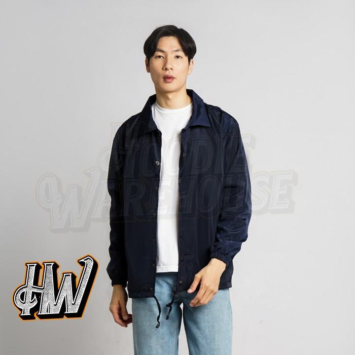 TERLARIS - JAKET COACH POLOS DISTRO WINDBREAKER L - XXL