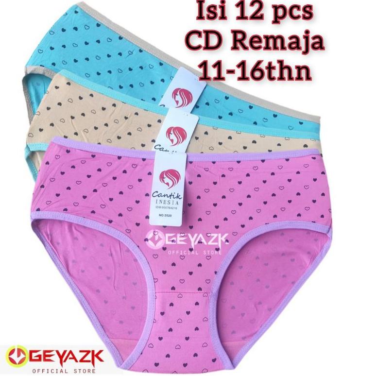 Viral 12pcs CD Remaja Cewek 11-16thn termurah/Celana dalam anak perempuan 6-14tahun Remaja tanggung 