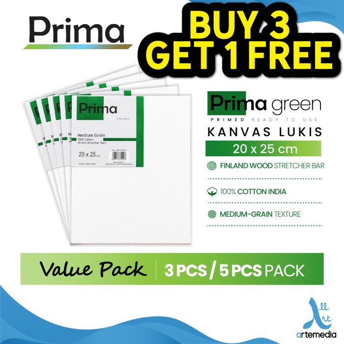 

Kanvas Lukis Prima Green 20X25Cm Value Set 3 Cotton Canvas