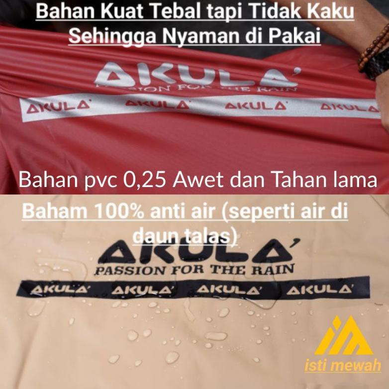 Bisa COD RAINCOAT JAS HUJAN PRIA WANITA ANTI REMBES By AKULA Mantel Hujan DEWASA BAHAN TEBAL MURAH A