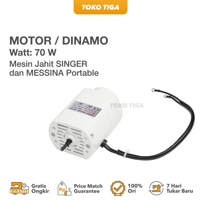 [Ori] Motor / Dinamo Mesin Jahit Singer Dan Messina Portable 70 Watt Terbaru
