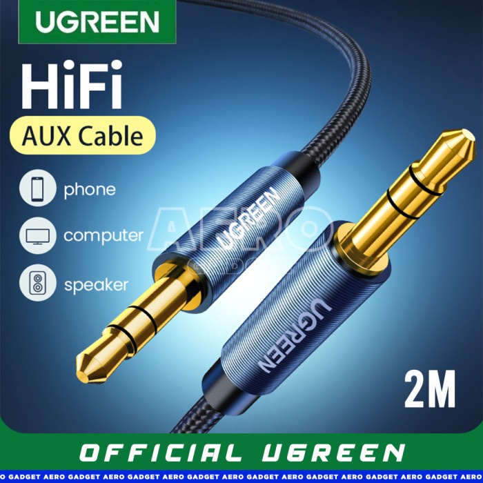 Ugreen Kabel Aux Audio 3.5Mm Male To Male Braided Aux Cable Hifi 10687 Audio Ready