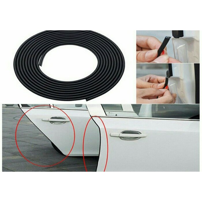 List Pintu Karet Dekorasi Interior Mobil Hitam 5 Meter All New Terios Ready