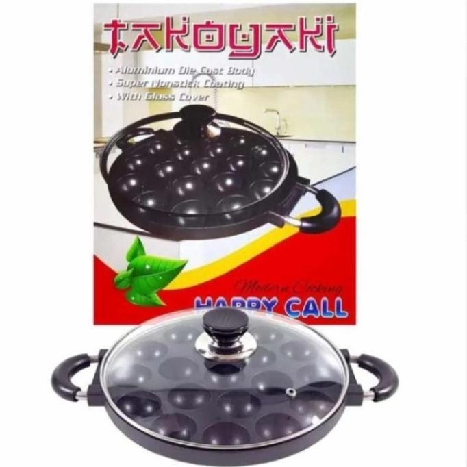 Terbaru Verona Cetakan Kue Takoyaki Dorayaki 19 Lubang Cekung Happy Call Veron Original