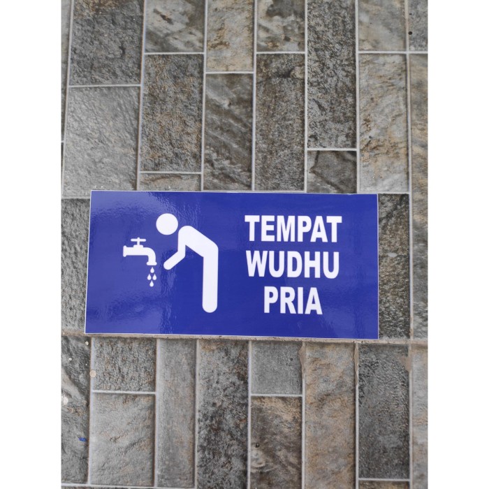 

Terlaris - Stiker Vinyl Tanda Lokasi Tempat Wudhu Pria Masjid Mushola Kantor Sign