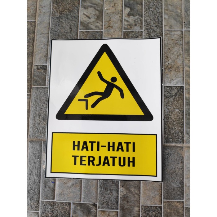 

Terlaris - Stiker Vinyl Himbauan Terjatuh Keselamatan Kerja Safety Tangga Kantor