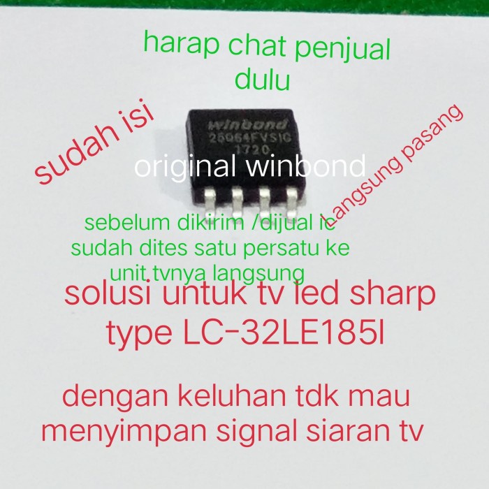 IC MEMORY EPROM EEPROM SPI FLASH TV LED SHARP LC-32LE185I