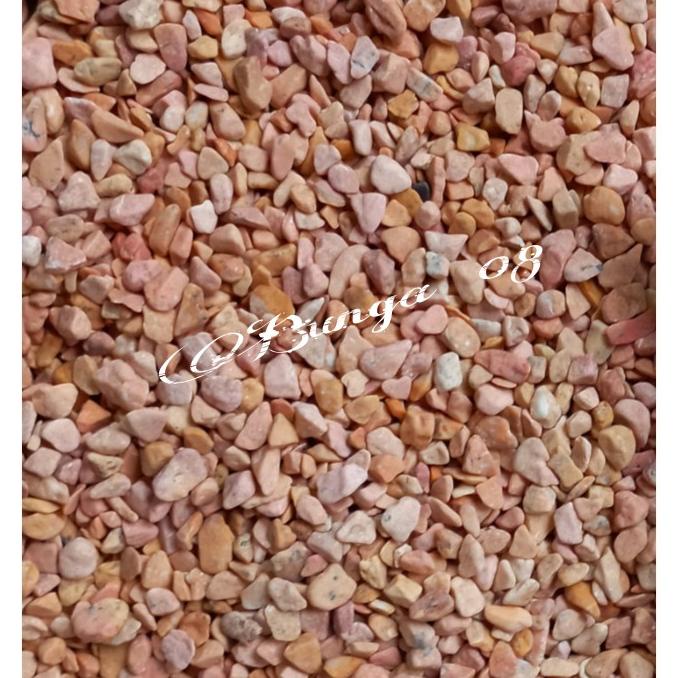 Batu koral kecil / batu kerikil merah / batu hias taman Per Karung