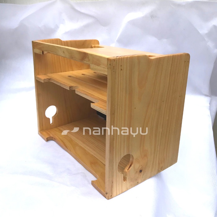 Rak Router Wifi Storage Box Dan Tempat Stop Kontak - Grey