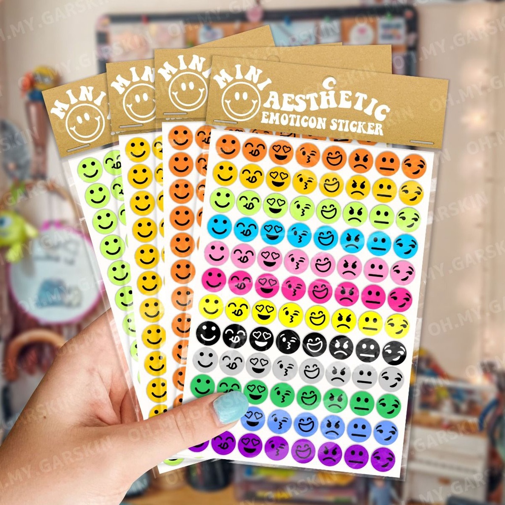 

Mini Emoticon Sticker Pack - Smiley Face Deco Stiker Planner
