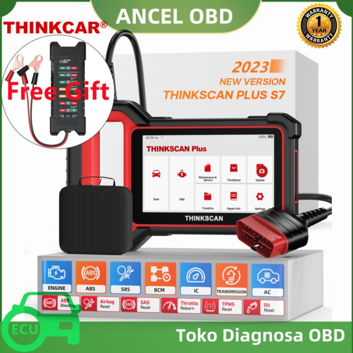 [Original] Thinkcar Thinkscan Plus S7 Obd2 Scanner Alat Diagnostik Mobil Terbatas