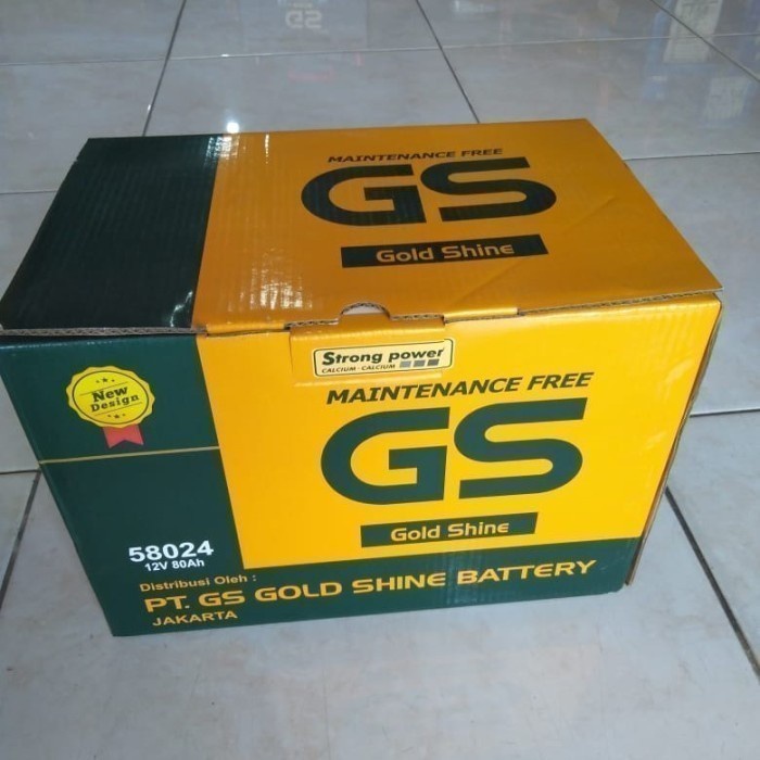 [Original] Aki Mobil Din 58024 Gs Gold Shine Aki Kering Mf Limited