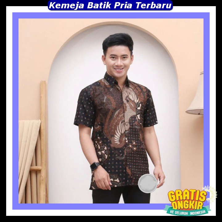 Bju Kondangan Pris Premium Baju Kondangan Cowok Kekinian Kwmeja Kantor Pendek Jumbo Kemeja Batik Pri