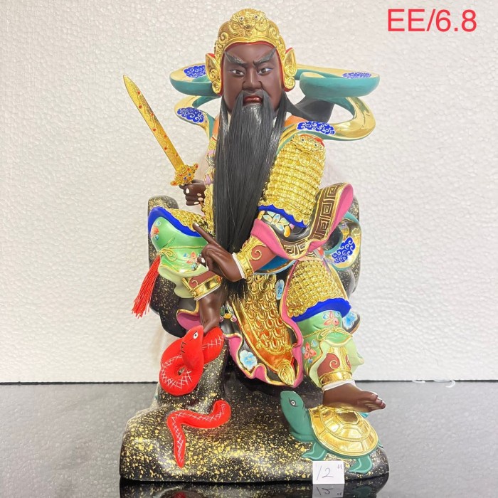 patung dewa hian tian -siong te kong- kayu taiwan - 12 inch - mt - ck