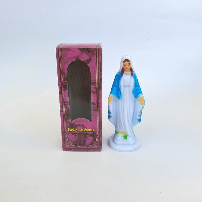 Patung Bunda Maria Biru 10cm - Dekorasi Hiasan Meja
