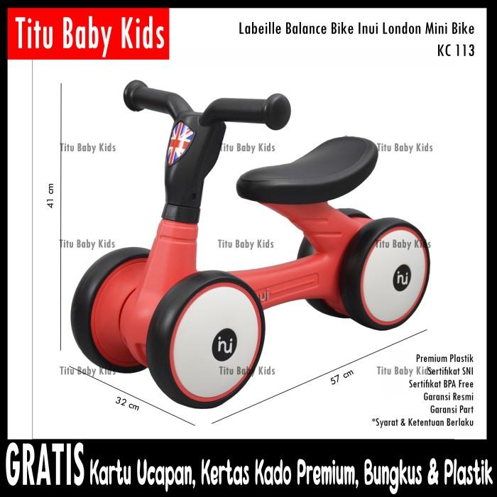 LABEILLE INUI KC RIDE ON MINI BALANCE BIKE SEPEDA RODA 3 ANAK BAYI