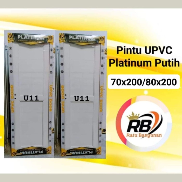 PINTU UPVC PLATINUM PUTIH