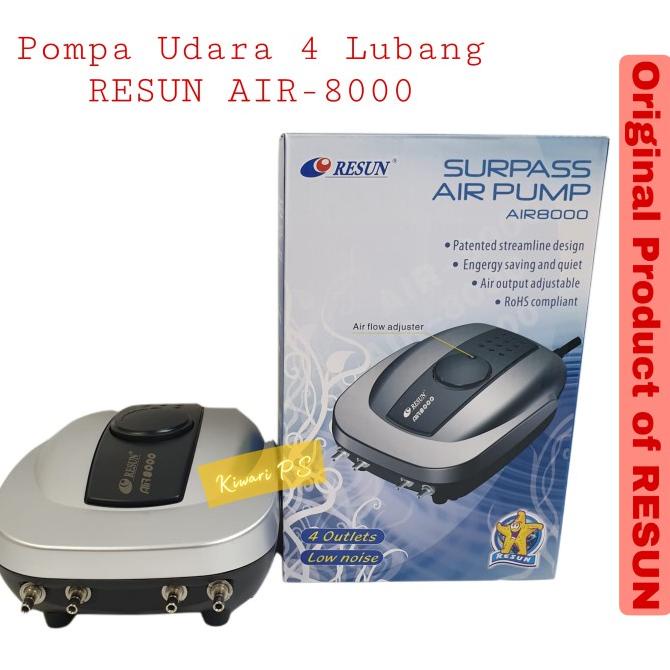 Bagus RESUN AIR 8000 Air Pump AIR4000 Pompa Udara Aquarium Aerator 4 Lubang