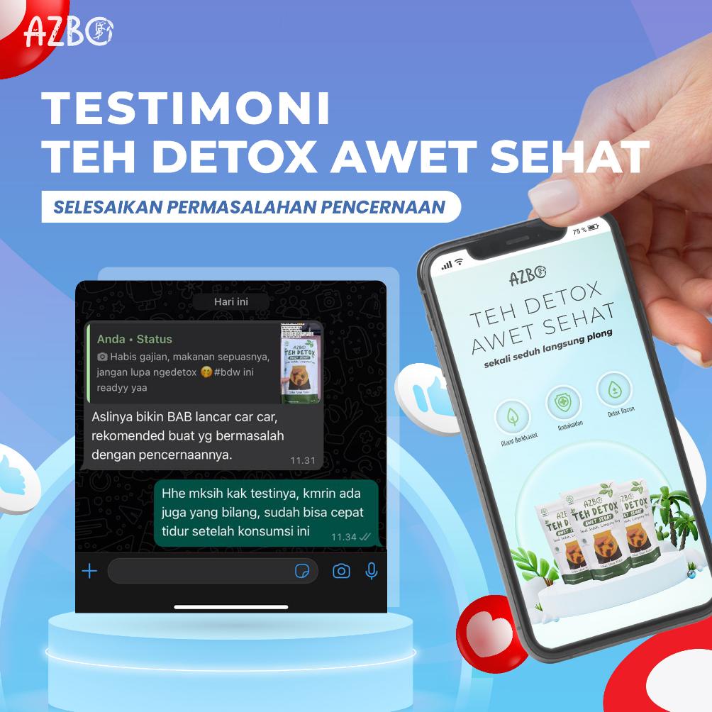 

New - Teh Detox AZBO 130gr | Membersihkan Kotoran Sampah Lemak Kerak di Usus Besar !