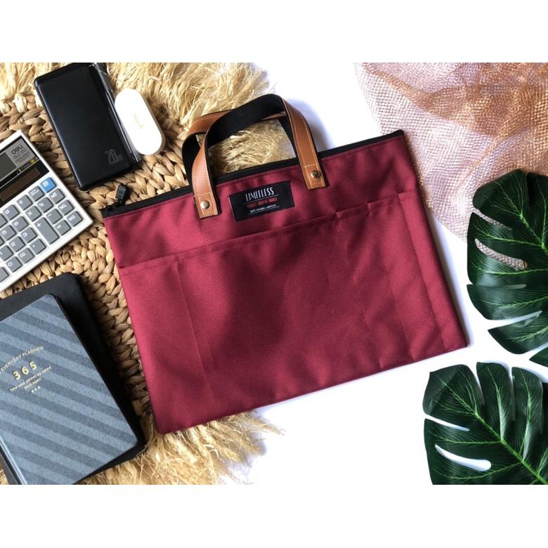 

Baru - LIMITLESS - LOTTA Document Bag / Map Dokumen Kertas Bahan Cordura / Map Folio F4 Unisex .,