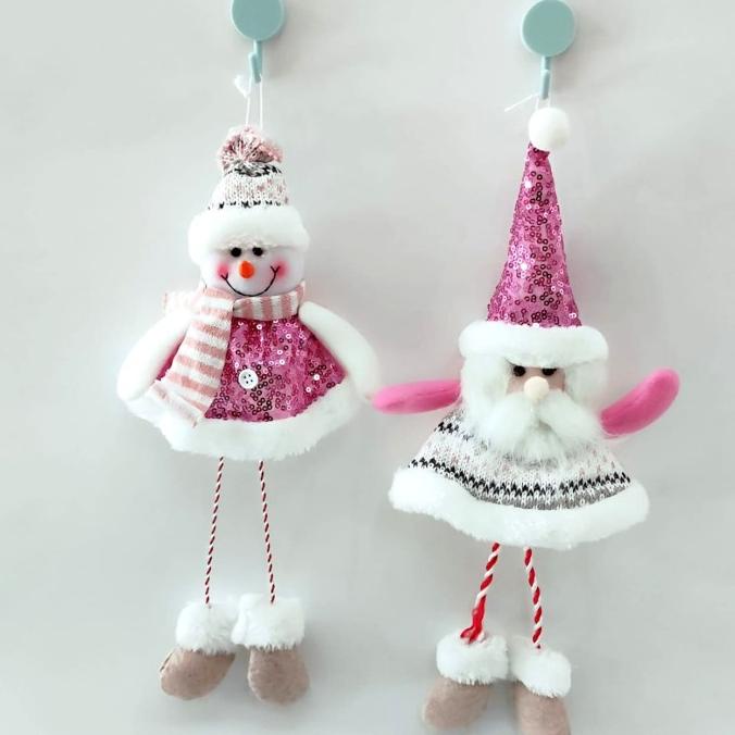 

Verricrist Gantungan Boneka Pink Gliter Santa Snowman Souvenir Kado Natal Murah Original