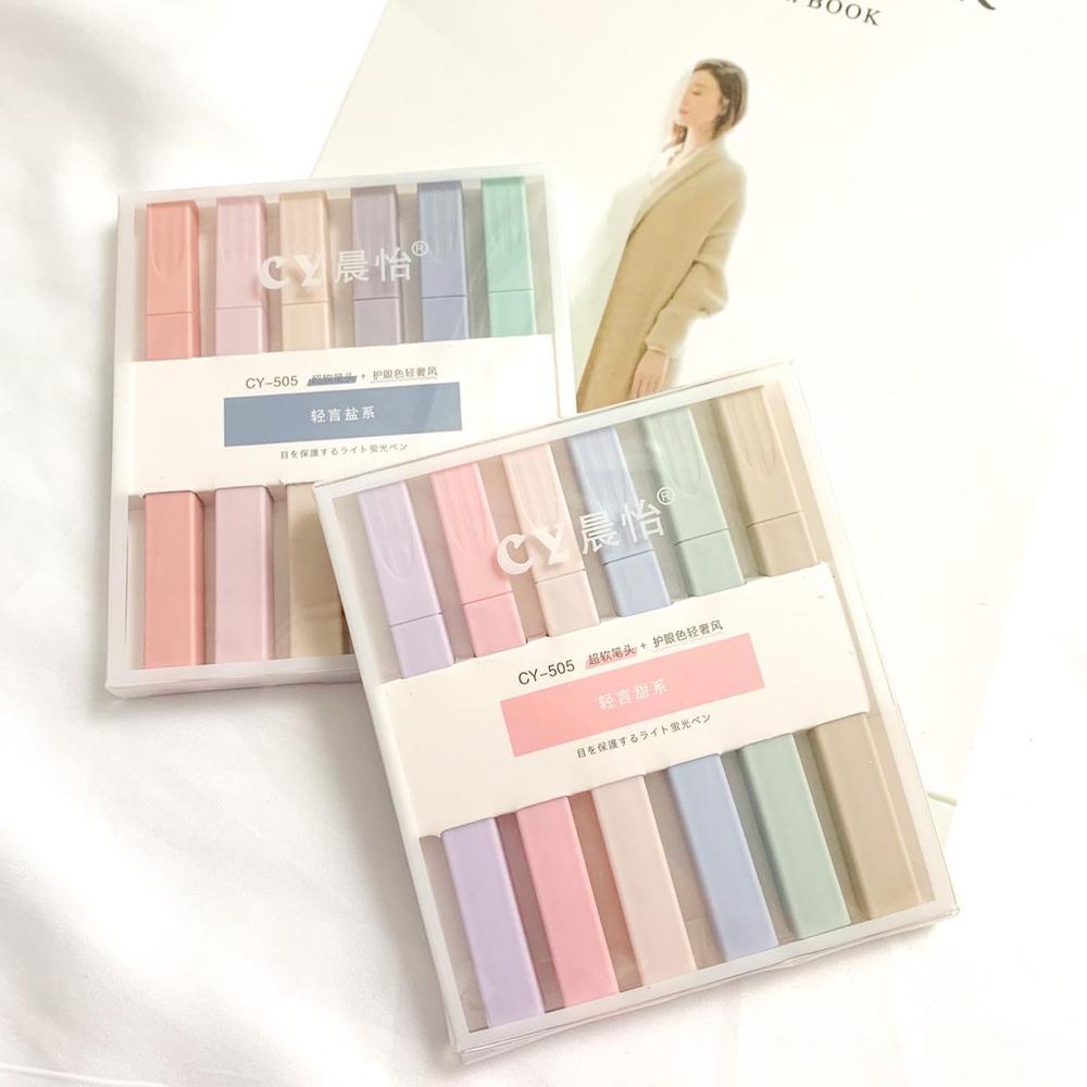 

Best - (1box) Highlighter Pastel Edition Edisi Warna soft LILAC pink Bukan Stabilo BOx Hampers