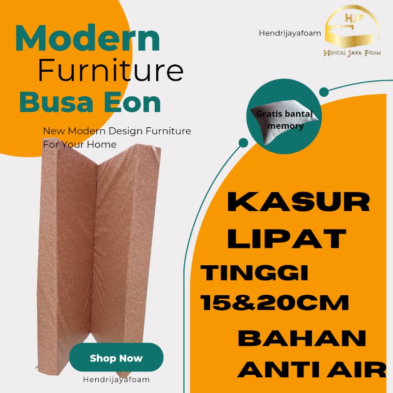 kasur lipat/kasur busa/kasur matras inoac eon lg d23 tinggi 15dan20cm bahan anti air bergaransi grat