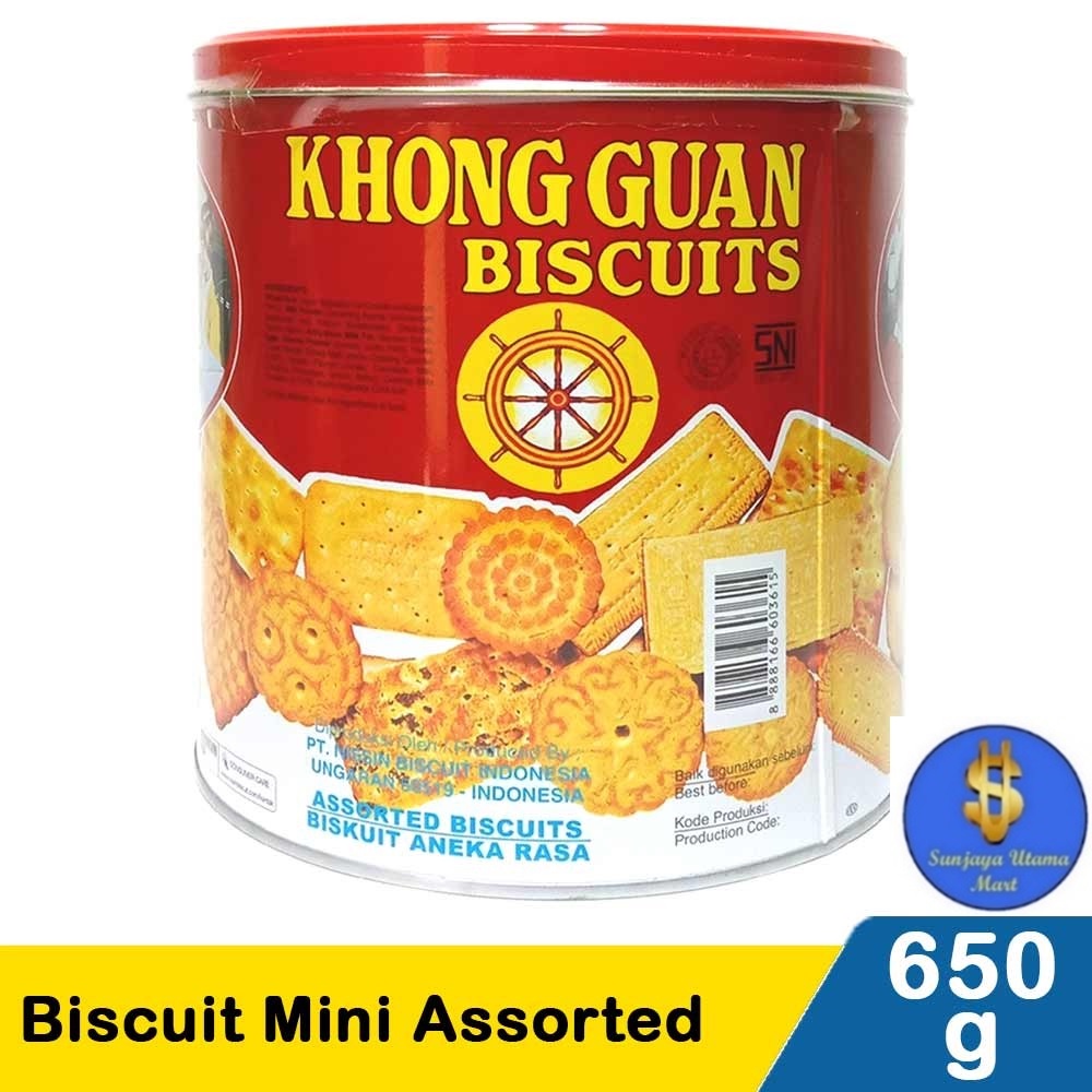 Biskuit Khong Guan Kaleng 650 Gr-Khong Guan Biskuit Kaleng 650Gr