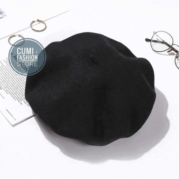 TOPI BARET TOPI PELUKIS WANITA TOPI SENIMAN IMPORT MERAH