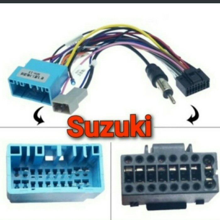 kode07 kabel soket double din headunit pnp mobil suzuki