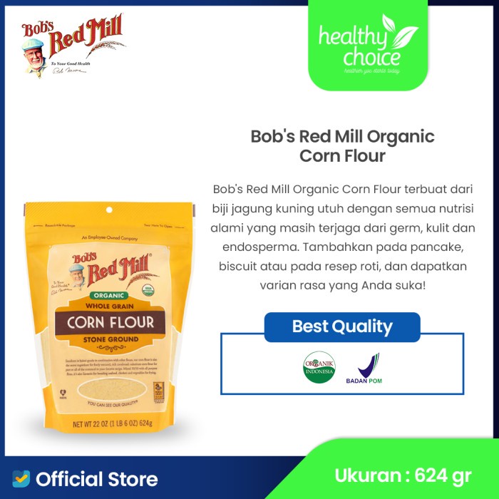 

Price!! b's Red Mill Organic Corn Flour 624 gr Tepung Jag Organik