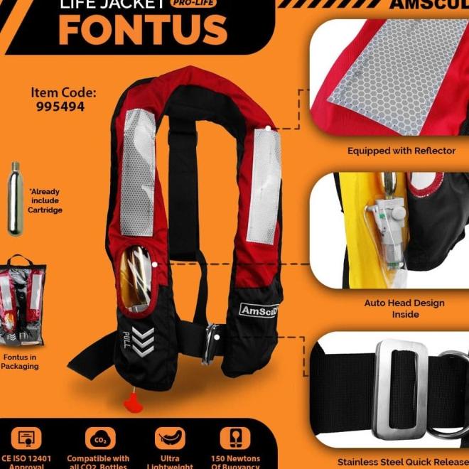 Life Jacket/Pelampung/Pro-Life Amscud Fontus Automatic Adult 150N