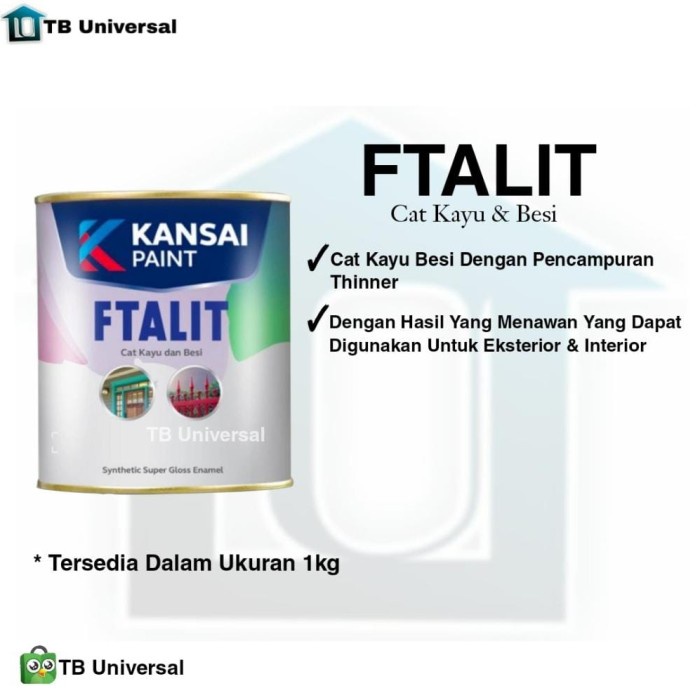 Ftalit Gloss Cat Kayu dan Besi 731 super white -Megah CT