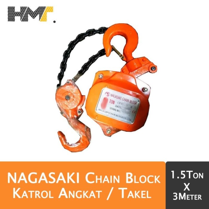 Nagasaki Chain Block / Katrol Angkat Kapasitas 1.5 Ton X 3 Meter