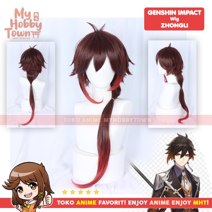 Wig Cosplay Anime Game Zhongli