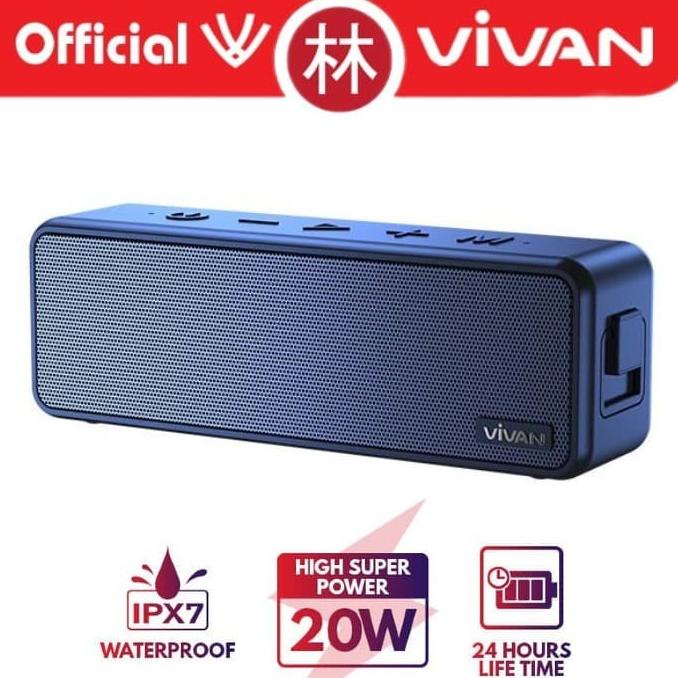 Vivan VS20 Waterproof IPX7 20W Ultra Bass Bluetooth Speaker