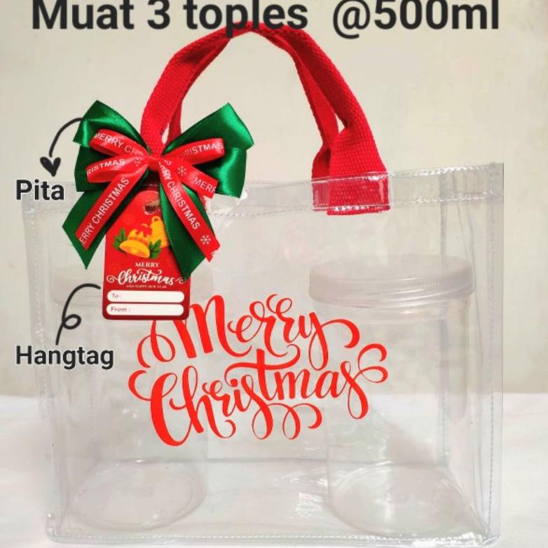 

12.12 Sale Tas Hampers Natal Set Premium Pita Hangtag Christmas Edition Termurah