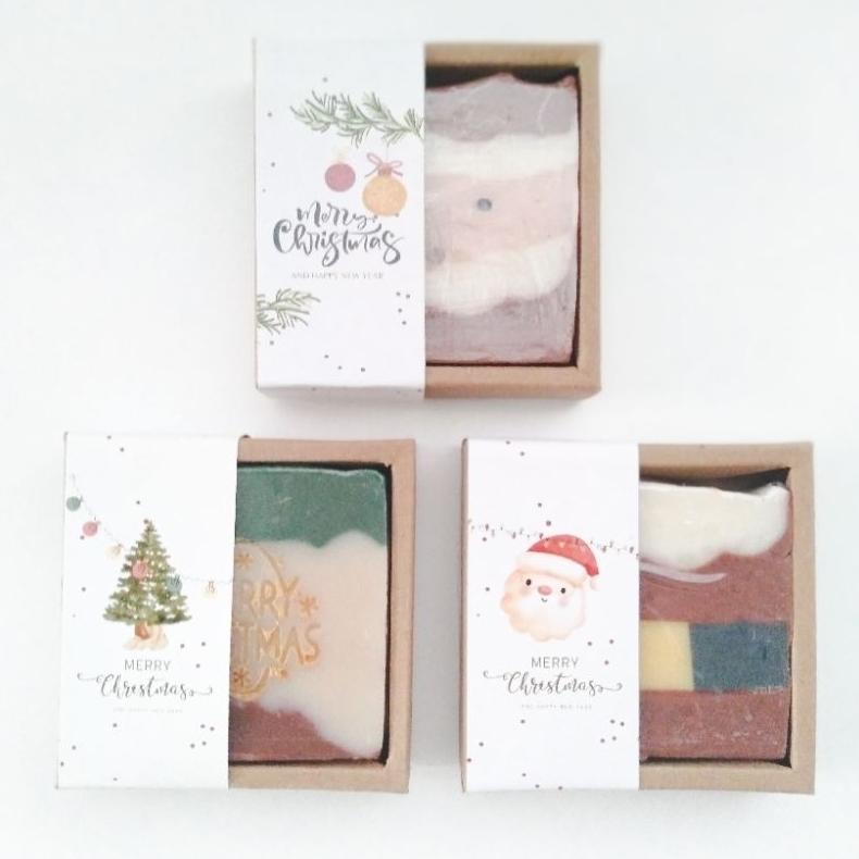 Gratis Ongkir Nafiku | Christmas Theme Natural Soap Bar Hadiah Natal Sabun Natal Christmas Gift Term