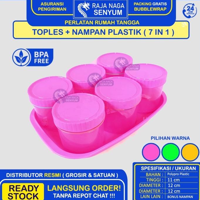 Trend Toples Bulat Plastik Kue Kering / Kue Lebaran / Wadah Kue / Natal Original
